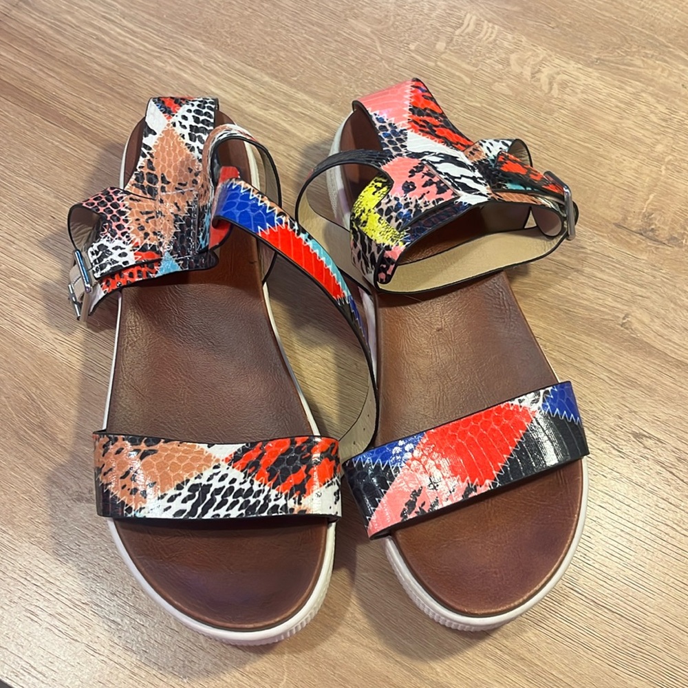 Colorful platform shoes